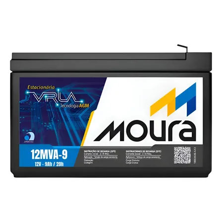 Bateria Moura Estacionária 12mva-9 12v 9ah Nobreak Ups Vrla
