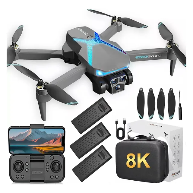 Mini Dron Remote Control Wire Professional Escobillas With 3 Hd Color 3 Batteries