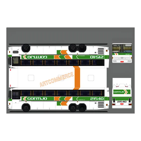 Miniatura Ônibus Modelo Tribus Gontijo Impresso Para Montar