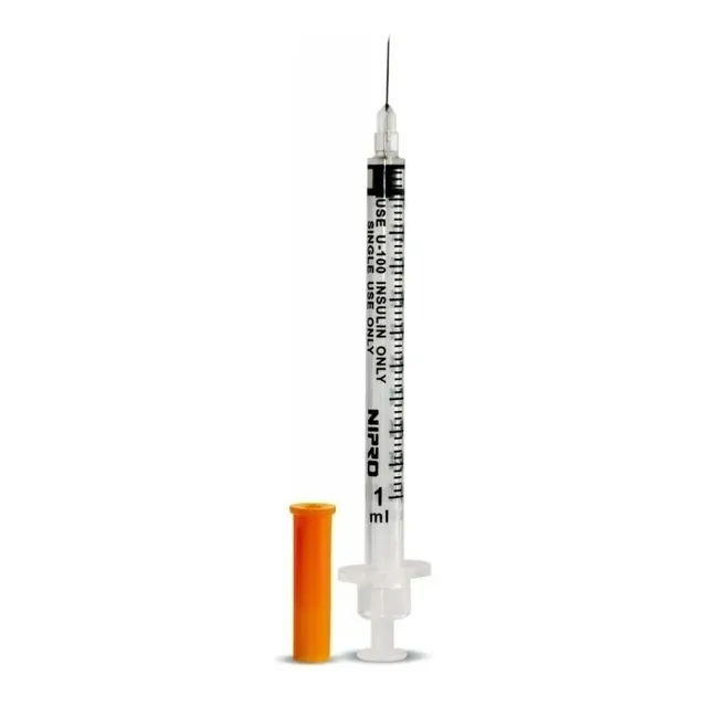 Jeringa 1ml Y Aguja 30g 1/2 Para Insulina Nipro X 100