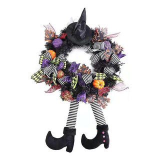 Corona De Halloween Para Colgar En La Puerta 60cm Corona De Halloween Para Colgar En La Puerta 60cm