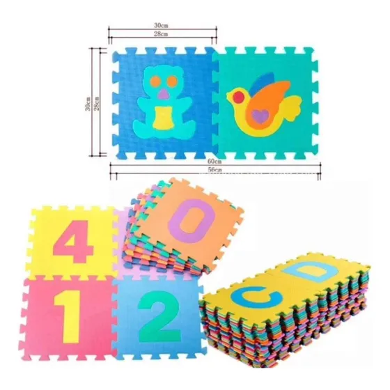 Alfombra Grande Foami (26piezas) Para Bebés Y Niño Becedario