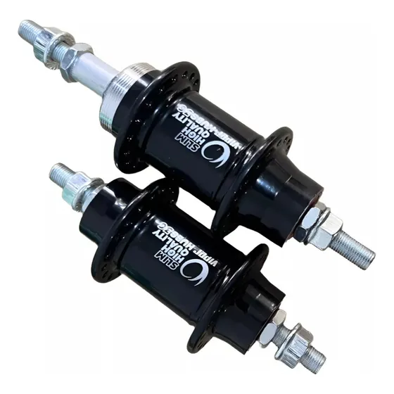 Par De Cubos Bicicleta Viper Alumínio C/ Rolamento 36f Cores Cor Preto