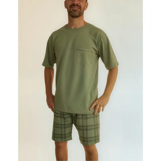 Pijama Masculino 100% Algodão Curto - Foxx