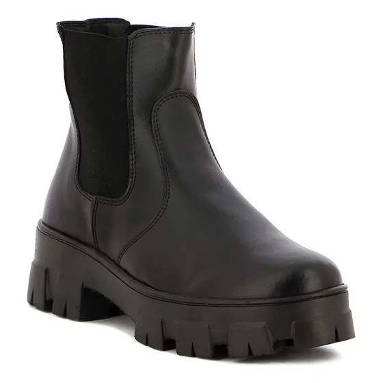 Bota De Mujer Darkness Caña Baja S/ Cordones
