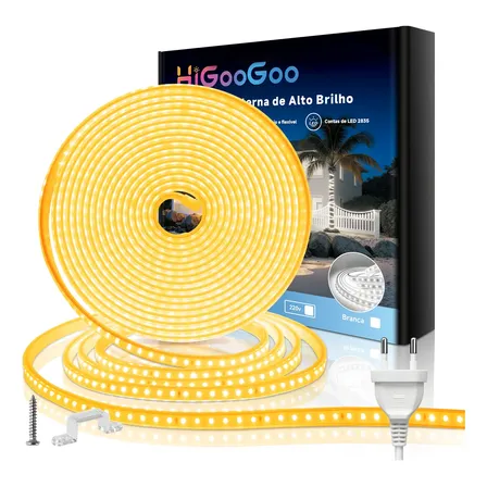 Higoogoo Alta Tensão Fita De Luz Led 110v/220v Ip67 30metros