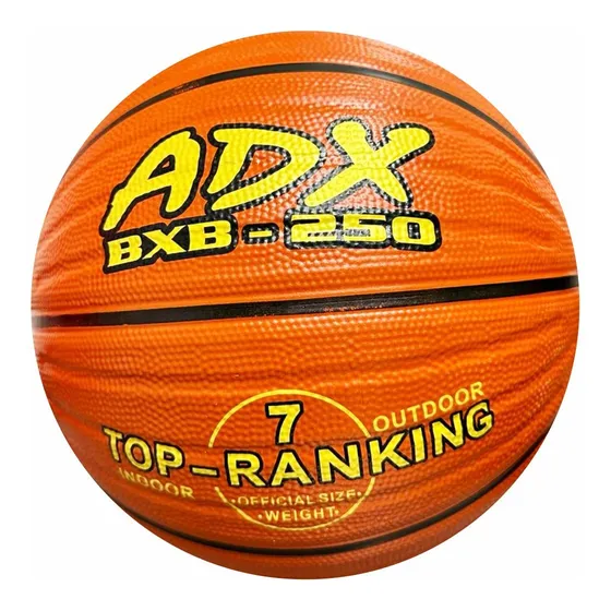 Balón Básquet Adx Mod-bx Peso Y Medida Reglamentaria Color Naranja Oscuro