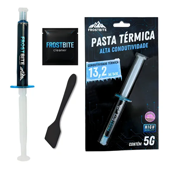 Pasta Térmica Frostbite Silver Gold 13,2W/mK 5g p/ Computador e Console