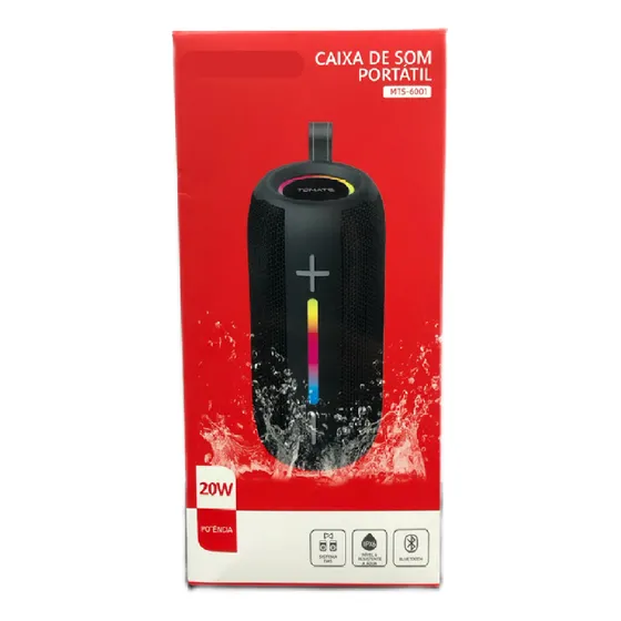Caixa De Som Rgb Bluetooth Portátil Resistente A Água Tomate