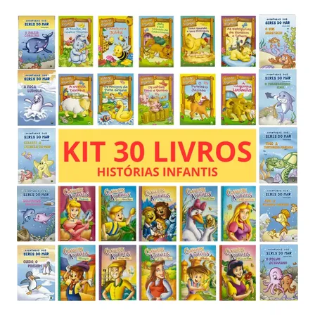 Kit 30 Livros De Histórias Infantis-fazenda, Seres,clássicos