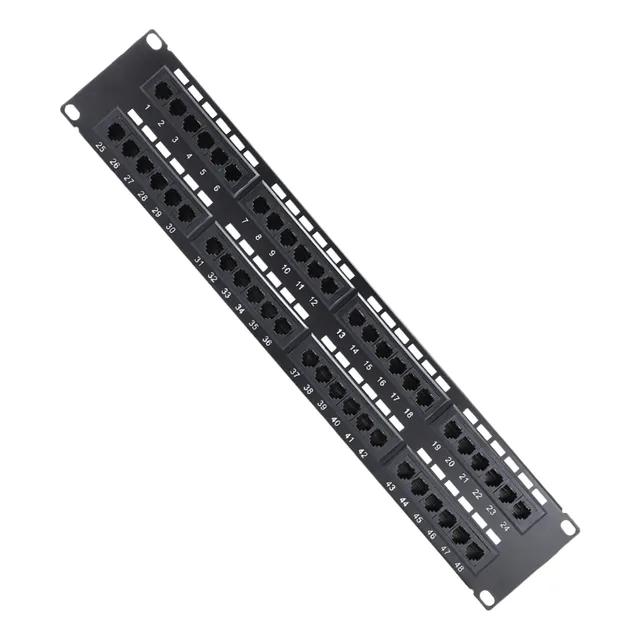 Patch Panel Enson Cat6a 48 Puertos Montaje En Rack Estandar