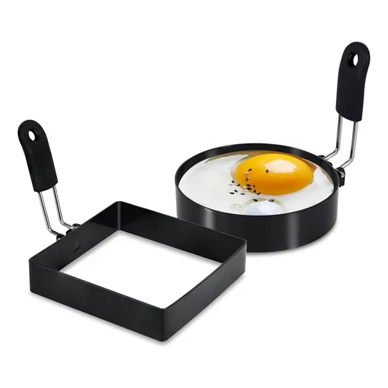 Anel Antiaderente Para Fritar Ovos Com Pega De Silicone