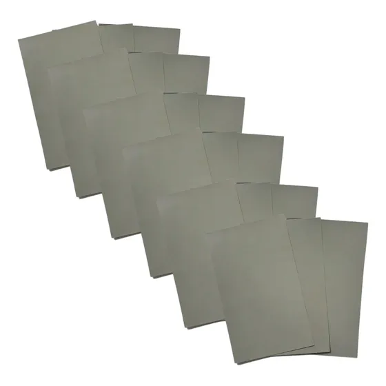 50pz Hoja Lija Agua Tenazit Grano 1500 5-1/2'' X 9'' Gris