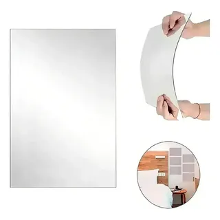Líder Shop Espelho Flexivel 40x30 Auto-colante De Parede Decorativo Retangular LÍ