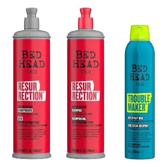Tigi Bed Head Resurrection Sh + Ac 400ml + Trouble Maker