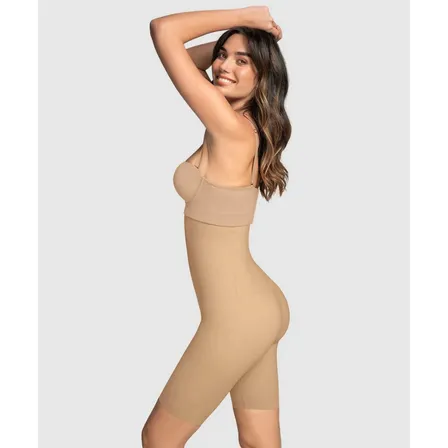 Leonisa Short Tiro Alto Control Talla L Color Beige 012940