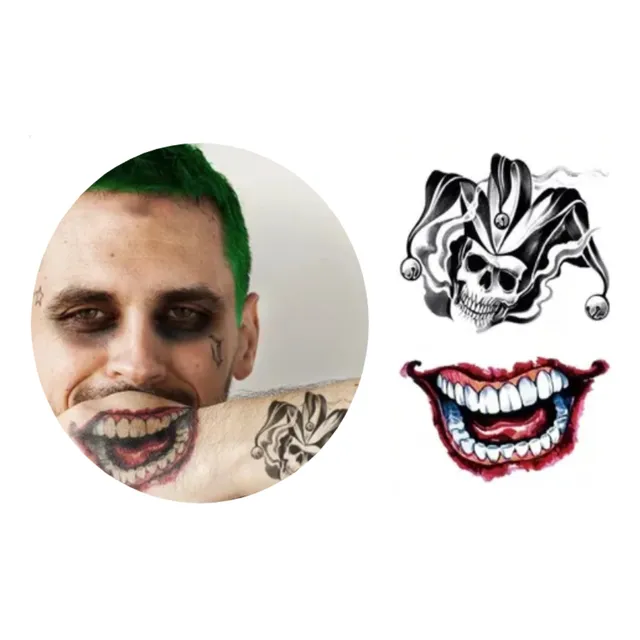 Tatuagem Temporária Coringa Filme Esquadrão Suicida Realista