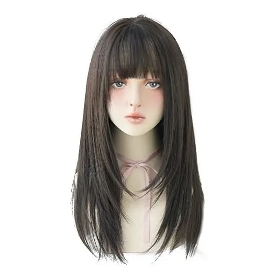 7jh Wigs Grifo Oscuro Marrón Con Brotes Para Mujeres Styjm
