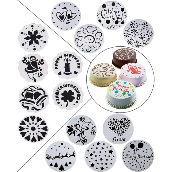 15-pack Moldes Para Decoración De Tortas, Magnoloran Plan...
