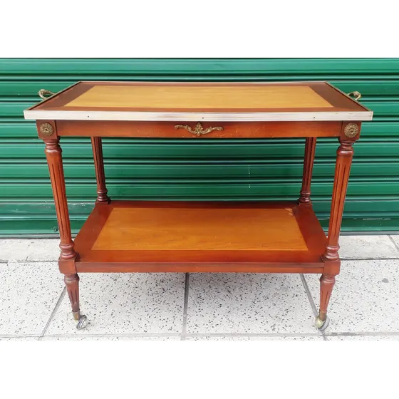 Mesa Carro Bar Auxiliar Estilo Francés Luis Xvi C/broncería