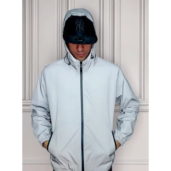 Chaqueta Corta Viento Reflectante Impermeable Unisex