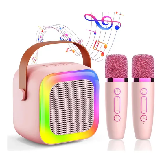 Iroo Mini Máquina Karaoke Para Niños Microfonos Premium