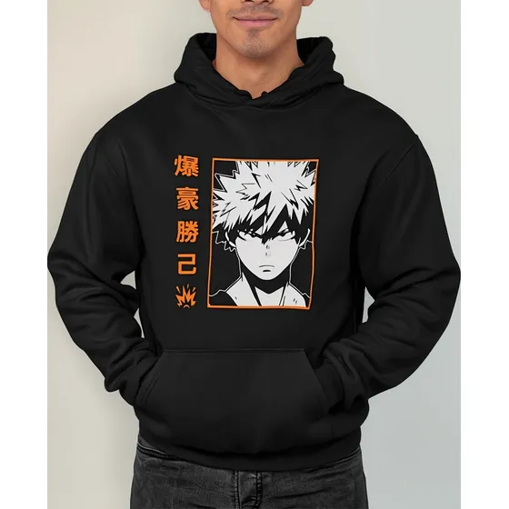 Polerón Canguro Diseño My Hero Academia Bakugo