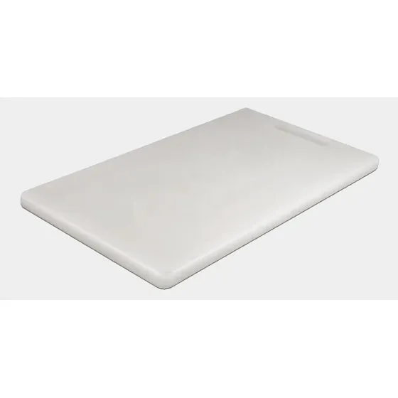 Tábua de Corte Polietileno PEAD Plasvale Carne Cozinha Branco 36x25cm