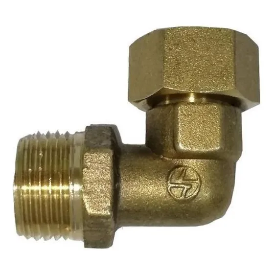 Codo De Bronce He 1/2  - Hi 1/2 , Media Pulgada, Cocina Baño