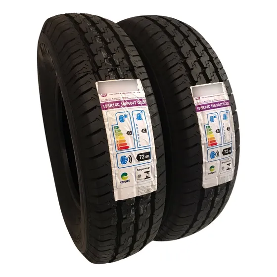 2 Pneu 195 R14 Carga 8 Lonas Kombi Bongo Kangoo Jumpy +brind