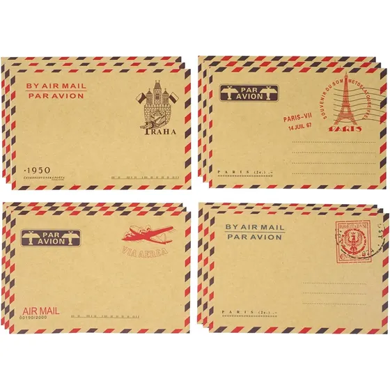 Honbay 40 Sobres De Papel Kraft Vintage Para Postales, Carta