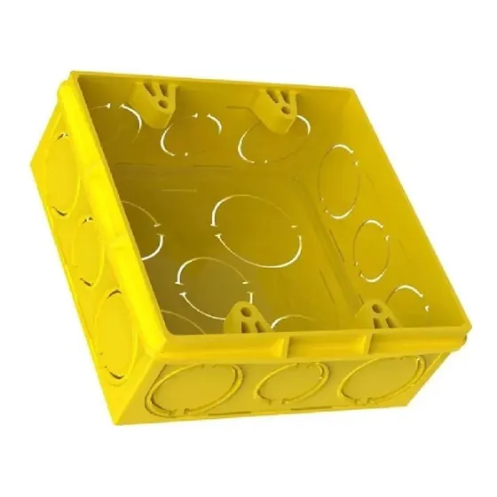 Caixa De Luz Amarela De Embutir Na Parede 4x4 - Tigre