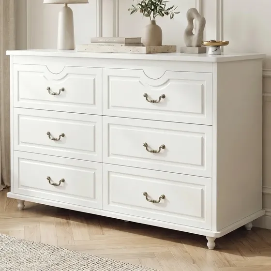 Comoda Cajonera Gabriela Elegante Estilo France 120*40*78cm Blanco