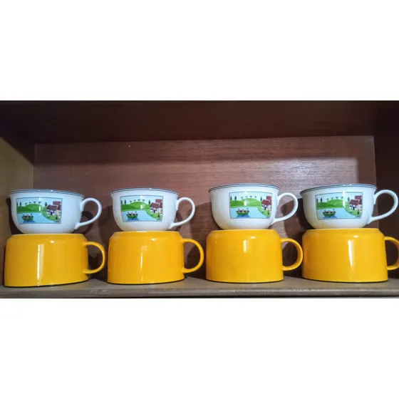 4 Tazas D Porcelana Premiun  Made In Alemania. Nuevas