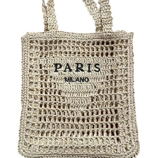 Bolso De Malla Para Bolso De Playa Tejido A Mano, Negro Bolso De Malla Para Bolso De Playa Tejido A Mano, Negro