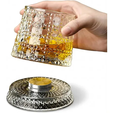 Decanter Giratório 360° Para Whisky Com Base