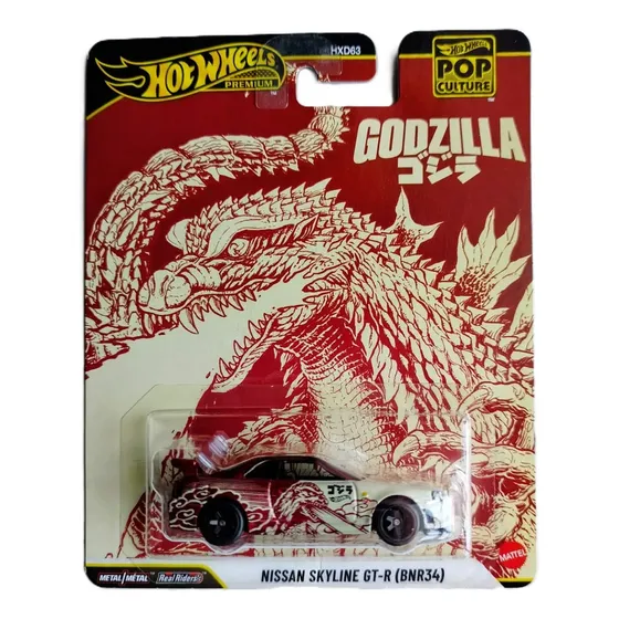 Hot Wheels Premium 2025 Godzilla Nissan Skyline Gt-r Bnr34 Rojo | MercadoLibre