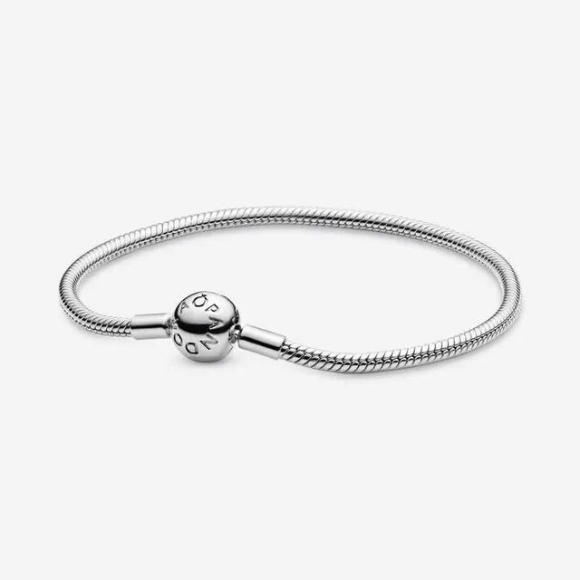 Pulsera Pandora Original Charm Plata 19 Cm Mujer Broche