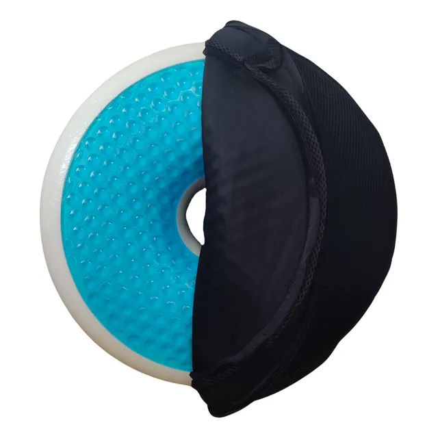 Cojin Asiento Viscoelástico Con Gel + Funda, Tipo Donuts