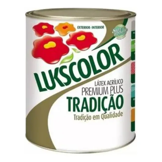 Tinta Latex Lukscolor Tradicao Acrilico Fosco 900ml Branco