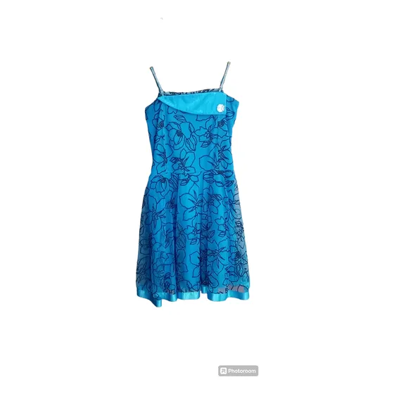 Vestido De Niña Estilo Princesa Azul