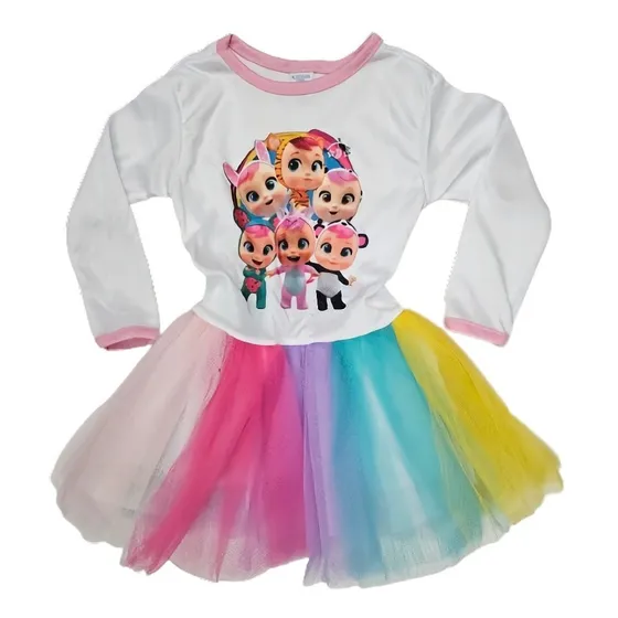 Vestido Disfraz Bebés Llorones Tutu Manga Larga