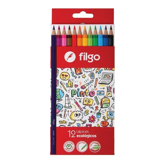 Lapiz Lapices Filgo Color Caja X 12 Colores Largos