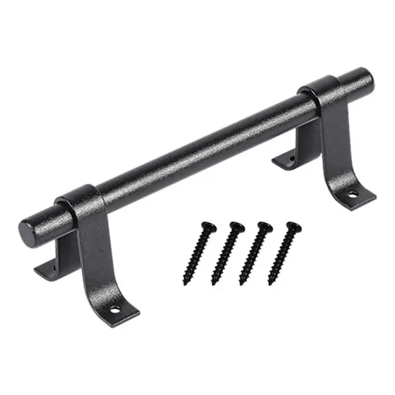 Manillas Tirador De Puerta Corrediza De Granero 198x54x14 Negro