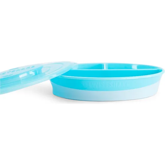 Plato Con Divisiones Twistshake 6+m Celeste