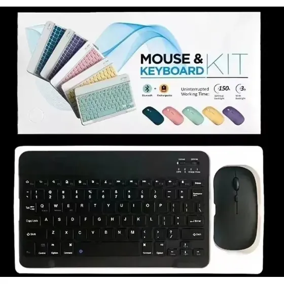 Kit Teclado Y Mouse Inalámbrico Bluetooth Somos Tienda