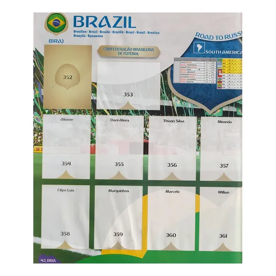 Álbum Copa Do Mundo Rússia 2018 Vazio