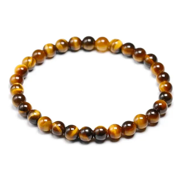 Pulsera Ojo De Tigre A Medida Piedras Naturales Unisex 