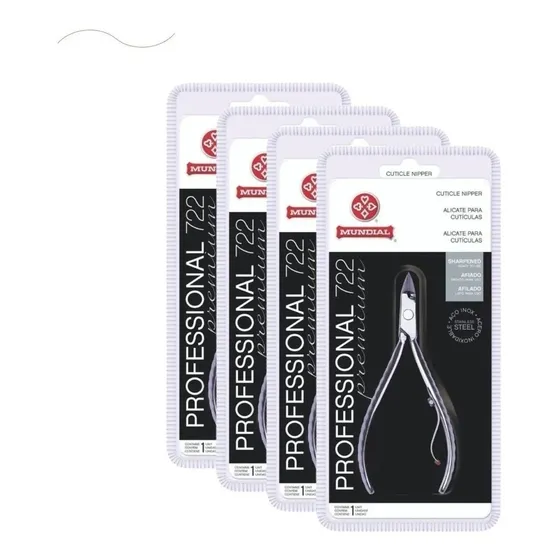 Kit 4xalicate Inox Cutícula Premium Profissional722 Mundial 