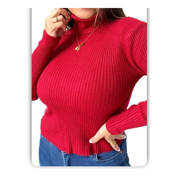 Sweater Tejido Cuello Tortuga 